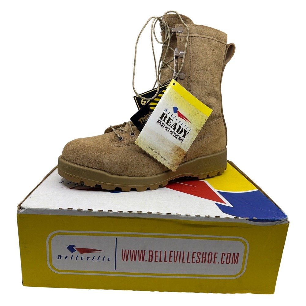 Belleville 775ST Steel Toe Boots Mens 12W Tan Gore-Tex Insulated Work Military